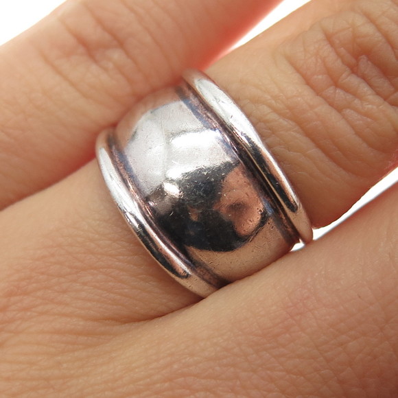 Jewelry - SIDNEY EVAN 925 Sterling Silver Vintage Modernist Oxidized Ring Size 7